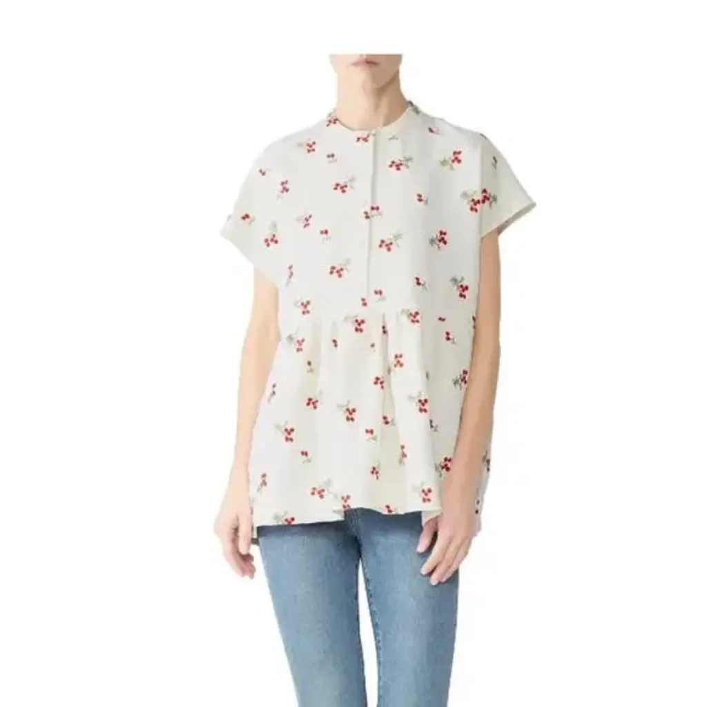 Co Half‎ Placket Blouse Size L White Size L - Image 7