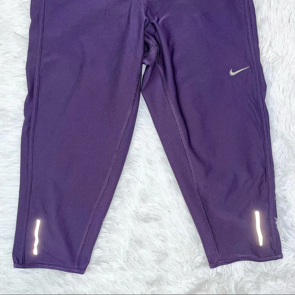 NIKE Women’s Purple Epic Run Capri Small Athletic Running - Image 2