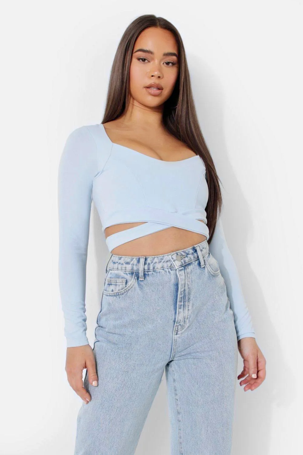 Blue CutOut Crop Top - Image 6