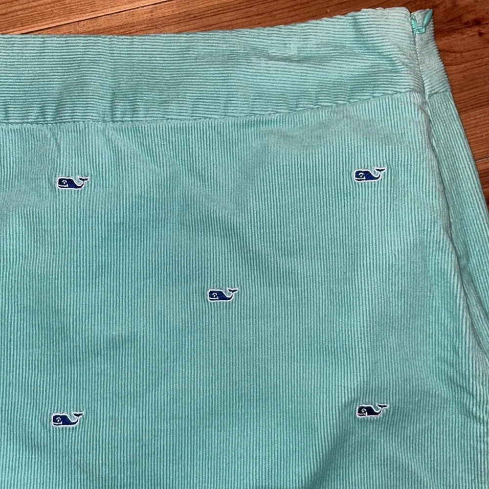Vineyard Vines corduroy light blue aqua whale skirt - Image 3