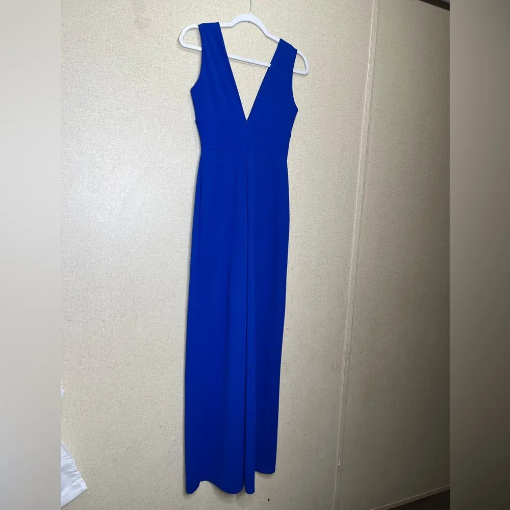 Lulu's Blue V-Neck Sleeveless Jumpsuit Size S - Image 3