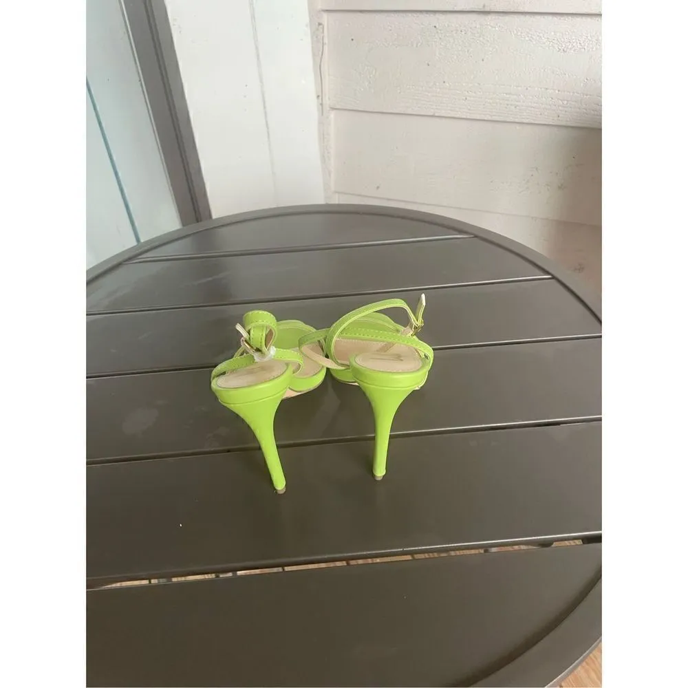 New Lulus Lianya Green Ankle Strappy Wrap Stiletto Shoes Size 7 - Image 7