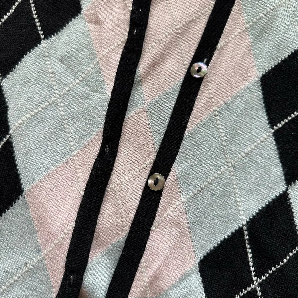 Vintage Y2K Silk & Cashmere argyle sweater set - Real Clothes [H3R] - Image 7