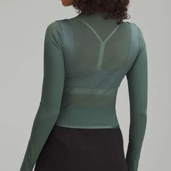 Lululemon Mesh Mixed Long-Sleeve Shirt - Image 2