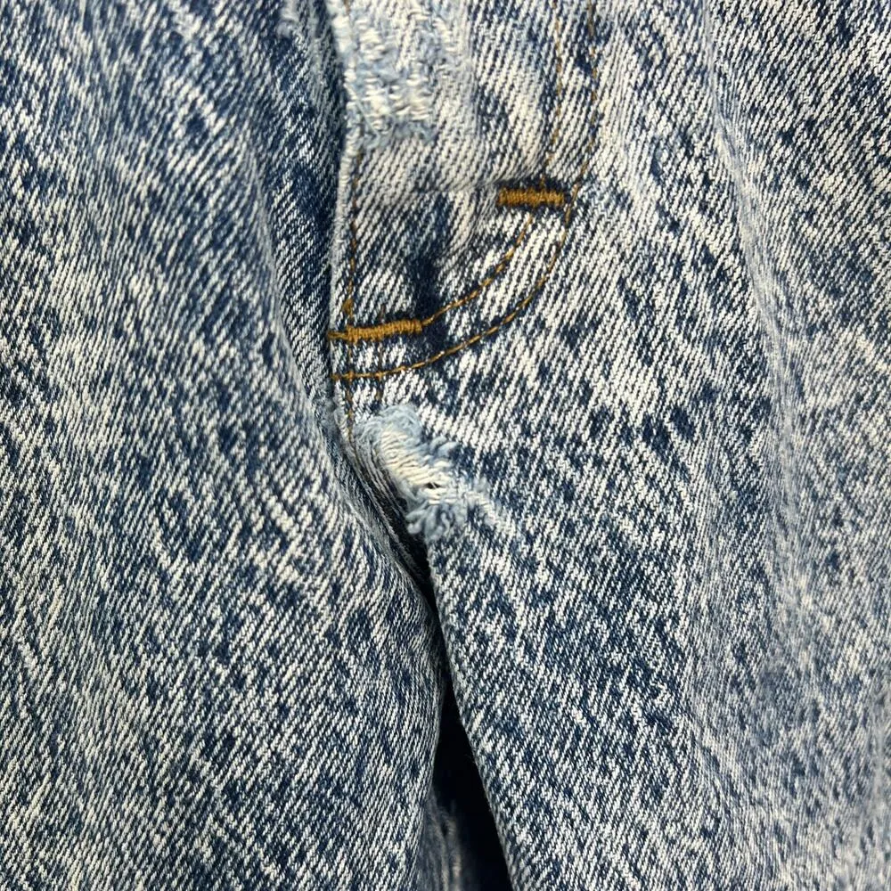 Vintage LEE Juniors High Waist Tapered Acid Wash Jeans Size 5 24x30 Long 80s/90s - Image 3