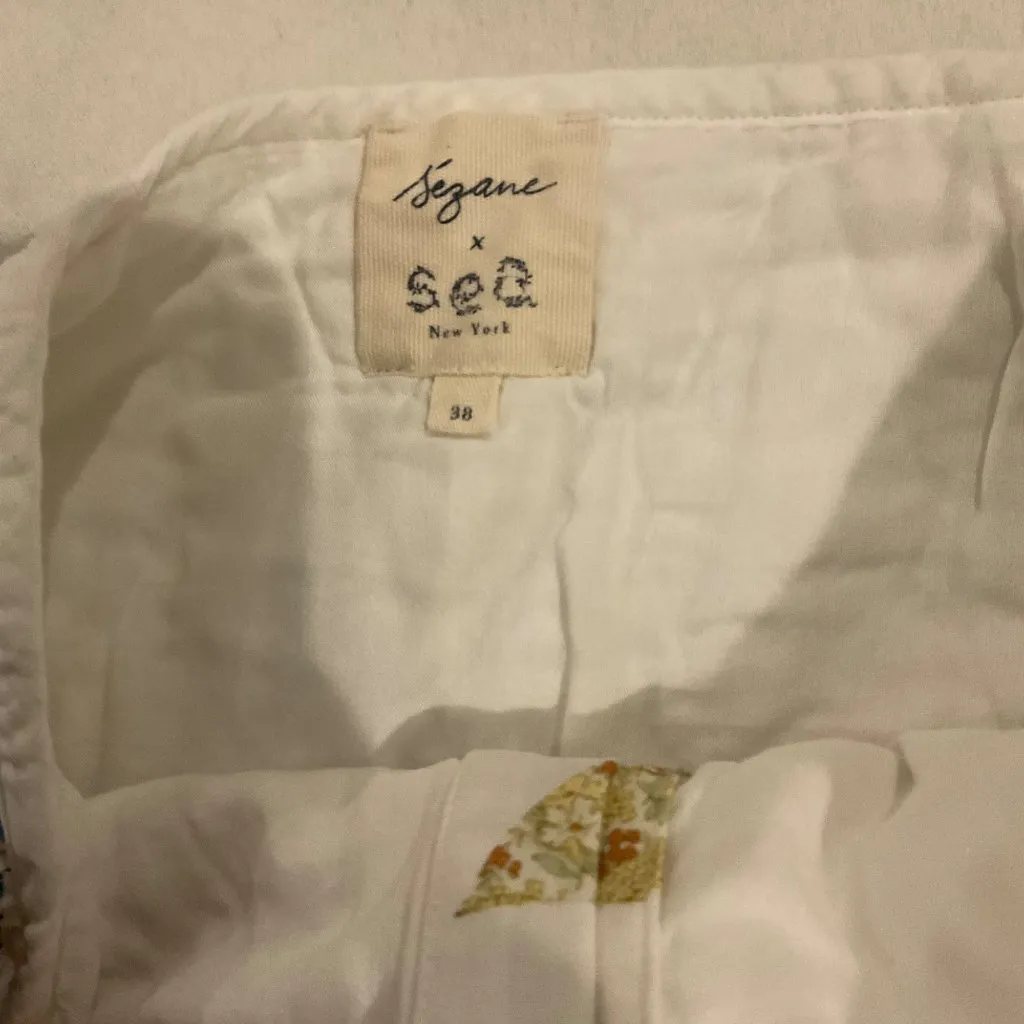 FOX SKIRT SÉZANE X SEA NY Quin Patchwork SZ38 waist 28 US6 - Image 3