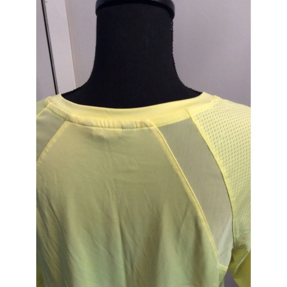Bebe Yellow Short Sleeve Sport Jersey Large L Womens - Image 4