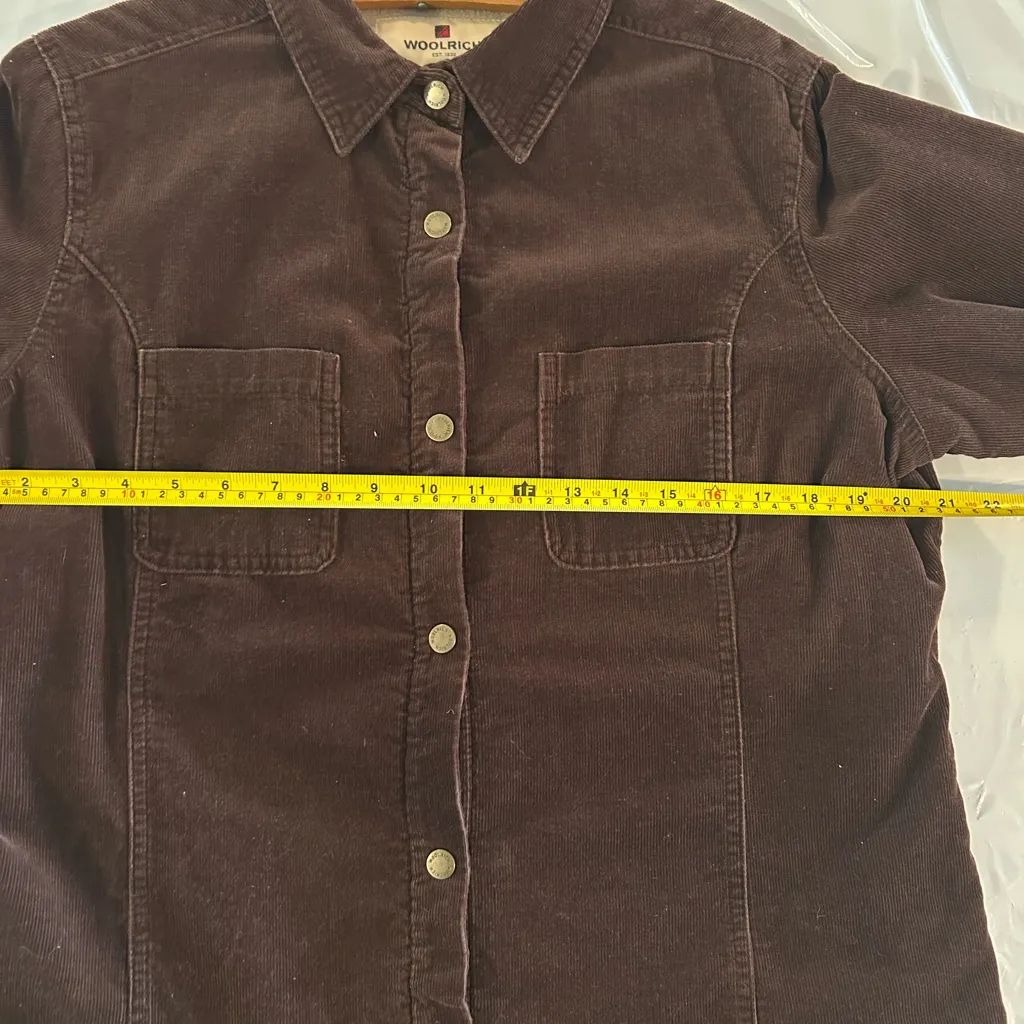 Woolrich Women’s Corduroy Sherpa Lined Size Large Expresso Outdoor Chore Coat - Image 5