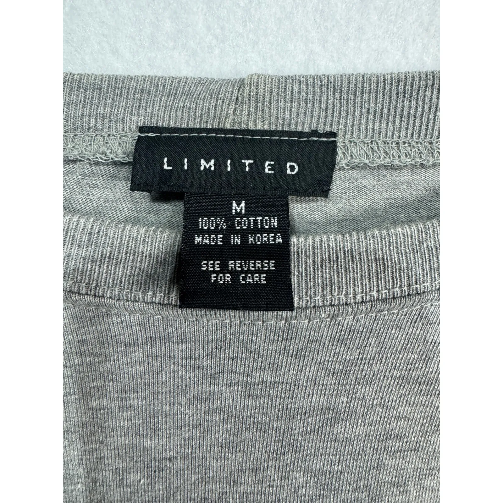Limited Y2K Solid Gray Long Sleeve Crewneck‎ Pullover Top Size Medium - Image 5