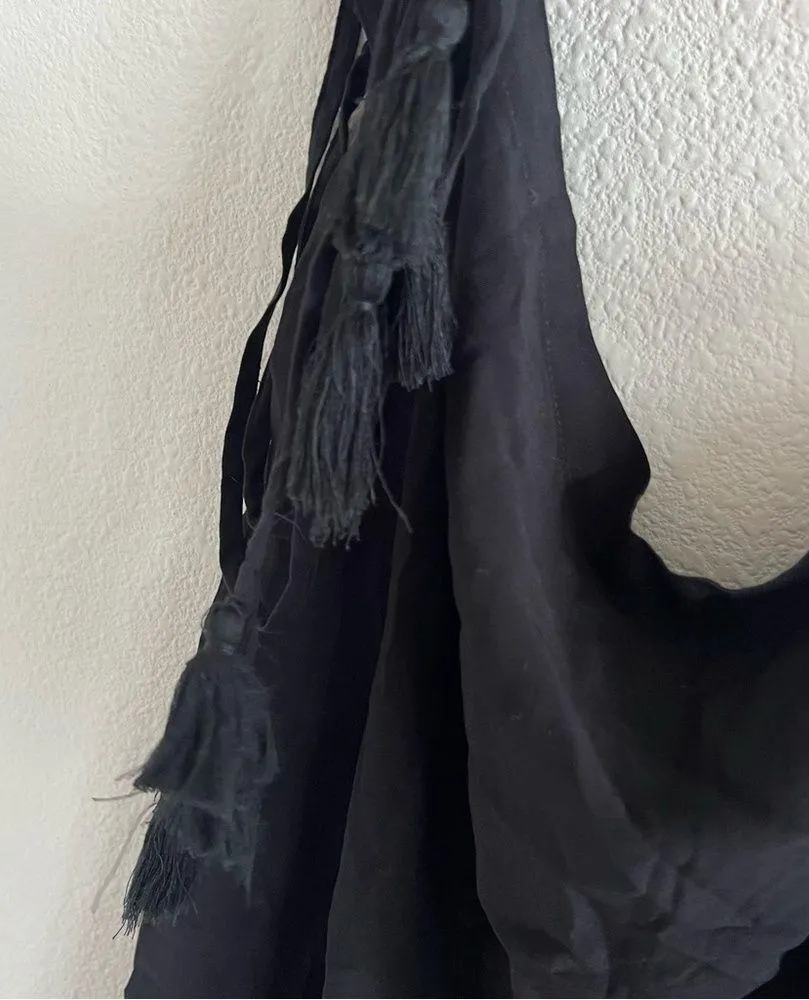 NWT Lulu's Black Tassel Wrap Cover Up 100% Viscose OS - Image 7