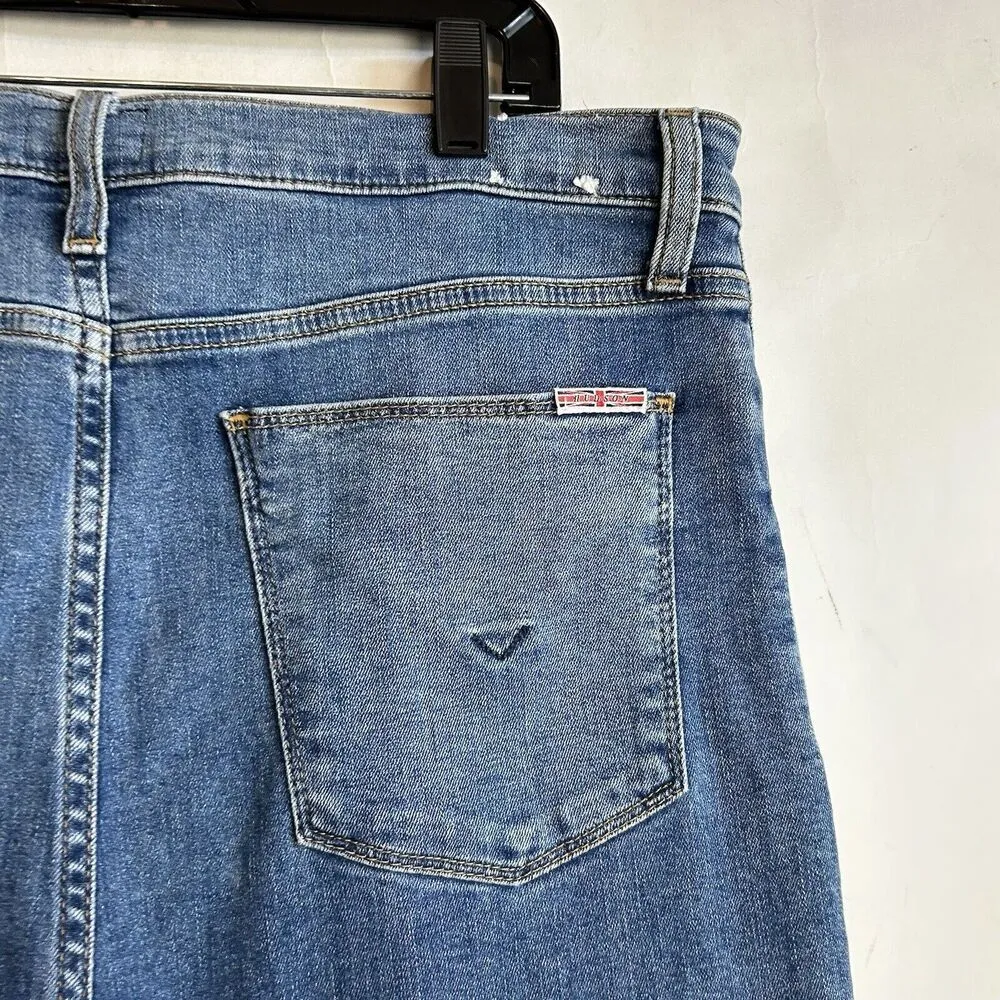 HUDSON BLAIR Super Skinny Jeans womens 32 Light Blue Wash Raw Hem $189 - Image 8