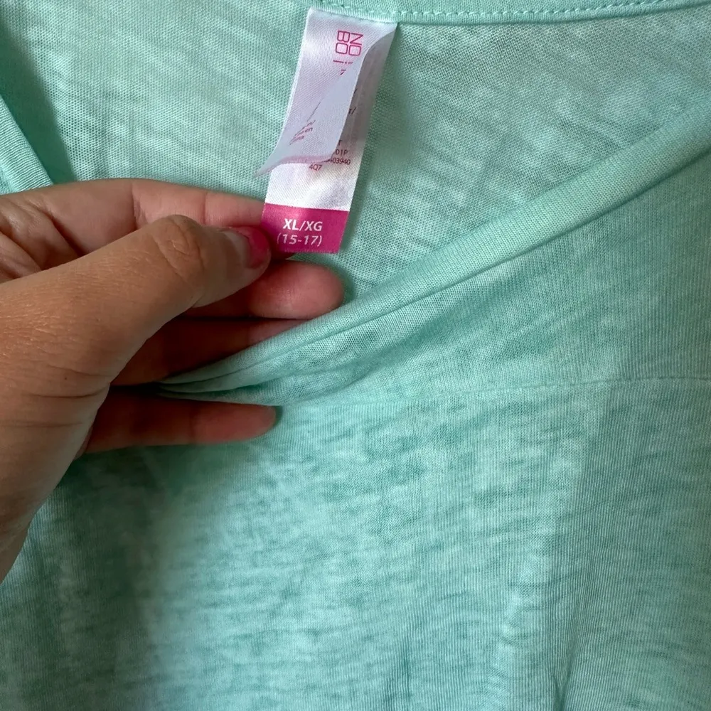 NWT aqua baseball tee Size XL - Image 3