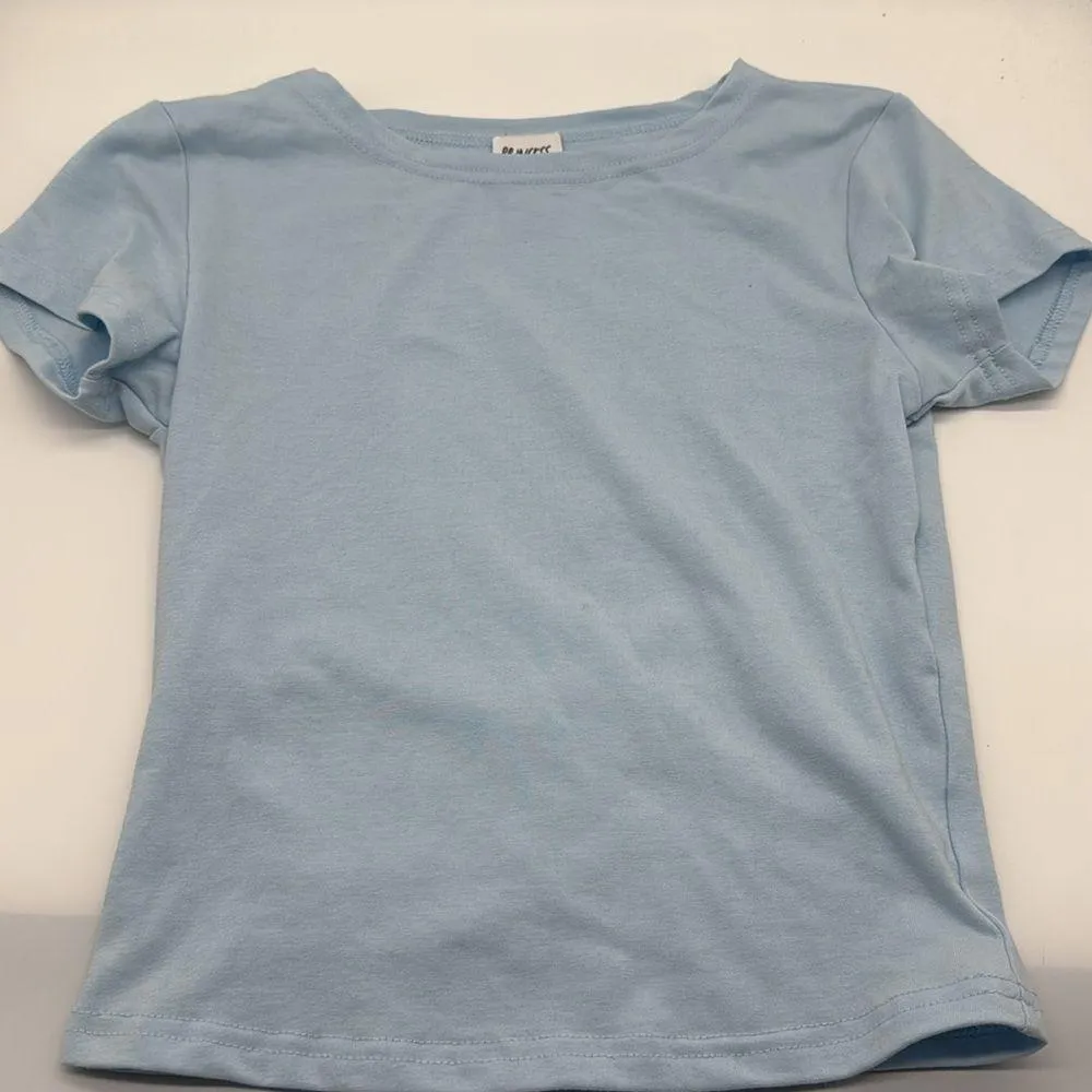 Princess Polly Lex Short Sleeve Top T-shirt in Sky Blue Size 4 - Image 2