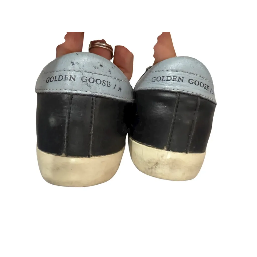 Women's Golden Goose Sneakers Size 8 Black Blue Pink - Image 5