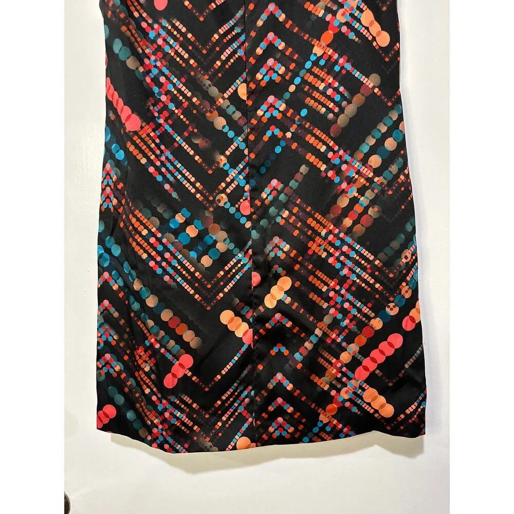 M Missoni Printed Synthetic Silk Sleeveless Shift Dress Black Multi Size 40 NWT - Image 11