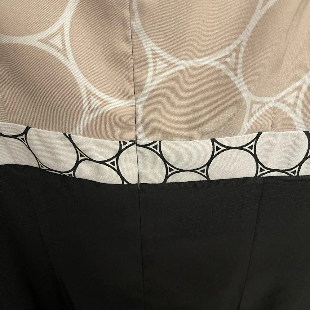 ABG Polka Dot Color/Pattern Block Midi Dress Size 14 - Image 11