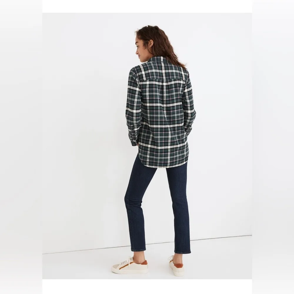 Madewell Flannel Classic Ex-Boyfriend Shirt in Baywood Plaid - Image 3