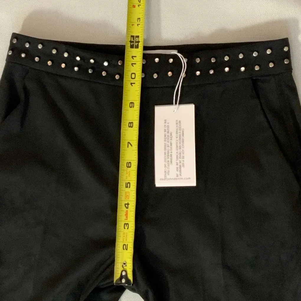 Dear John Fiona High Rise Wide Leg Black Suede‎ Pants, Size 27 - Image 7