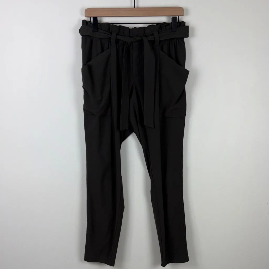 Athleta Skyline Paperbag Pants Olive Grey Women’s Size 6 Career Athletic Travel - Image 2