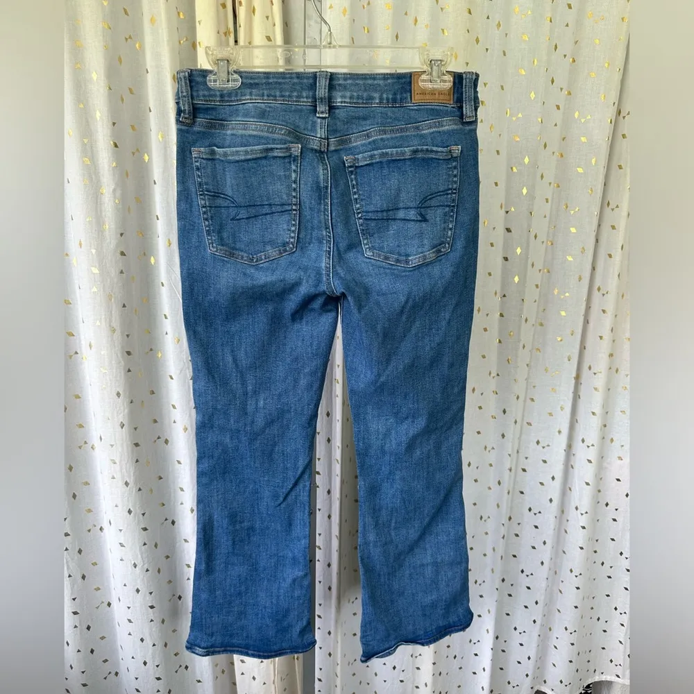 American Eagle AEO Next Level Stretch Med Wash Kick Boot Denim Jeans 6 X-Short - Image 3