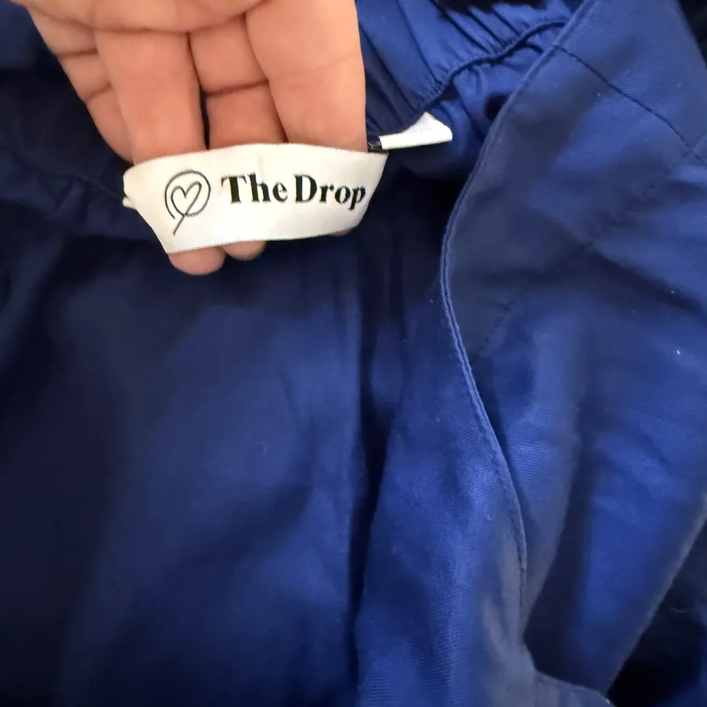 The Drop Women's Britt Tiered Maxi Tent Dress SIZE X SMALL Navy Blue - Image 11