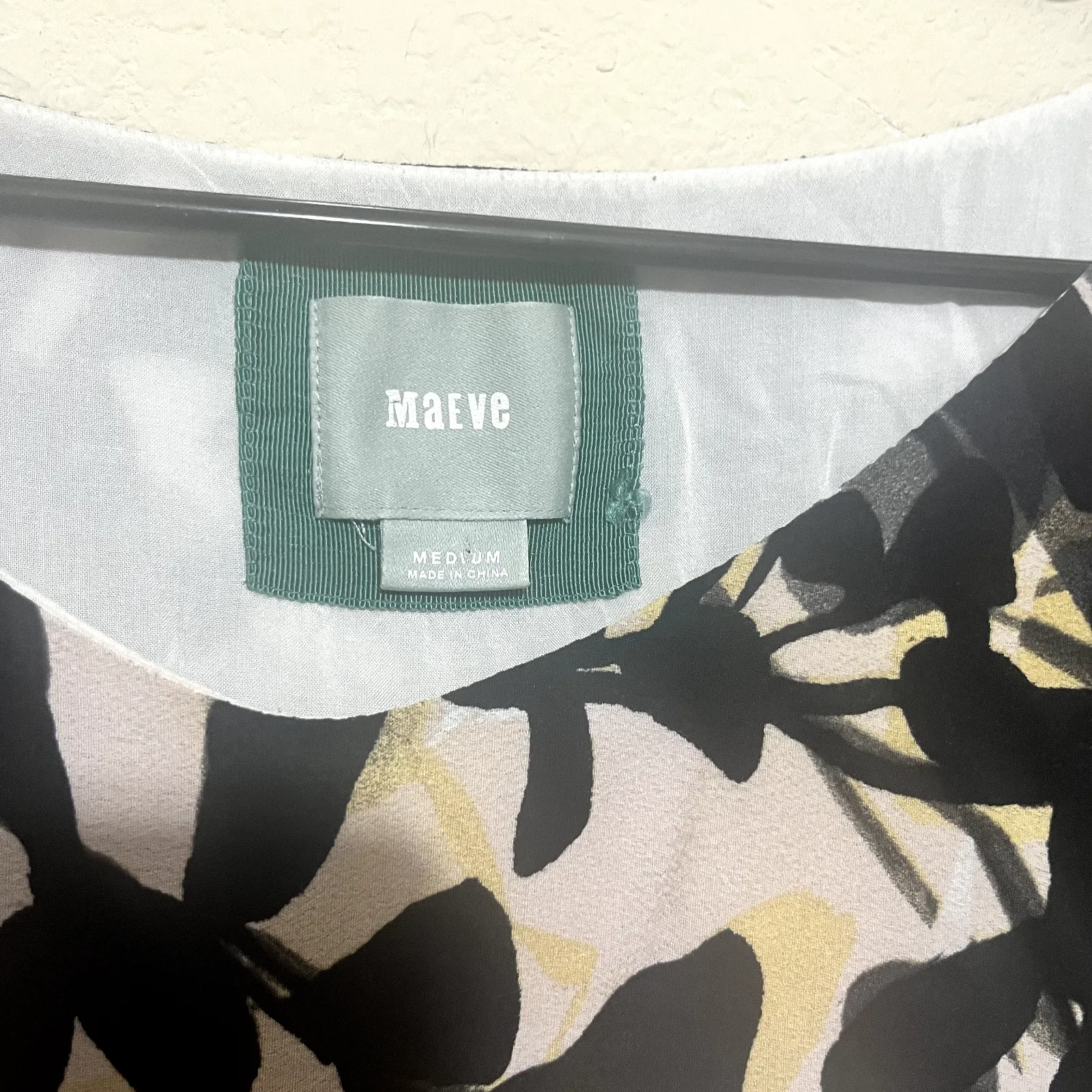 Maeve Anthropologie Shift Dress Womens sz M Shaded Garden long sleeve black Size M - Image 6