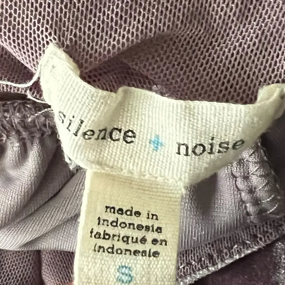 Silence + Noise Velvet Romper Womens S Mauve Pink Fit and Flare Boho Fairycore - Image 7