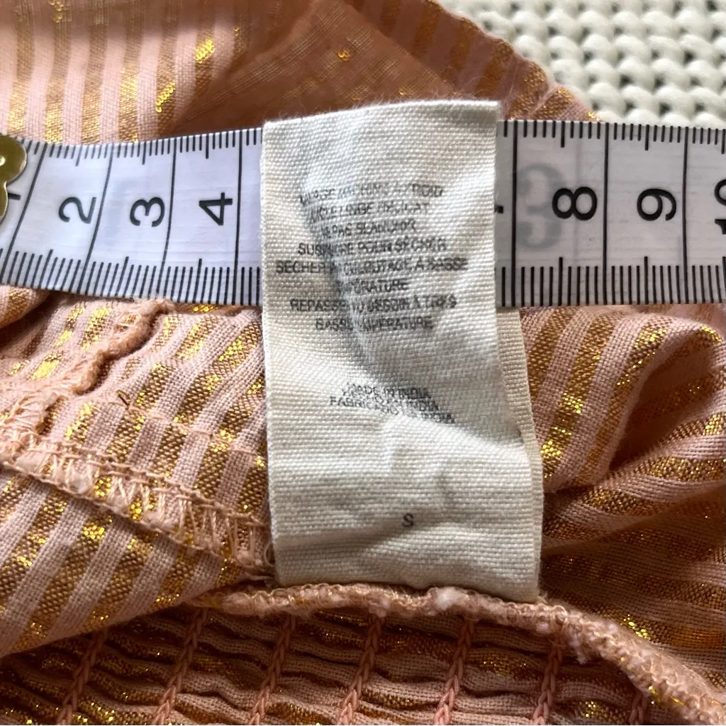 Jen's Pirate Booty High Desert Palm Leaf Corset in Gold Stripe Desert Rose Small - Image 10