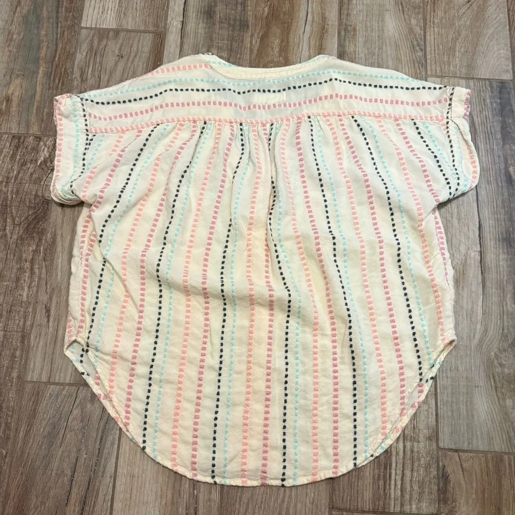 Lou & Grey Square Stitch Tie Front Shirt - Image 4