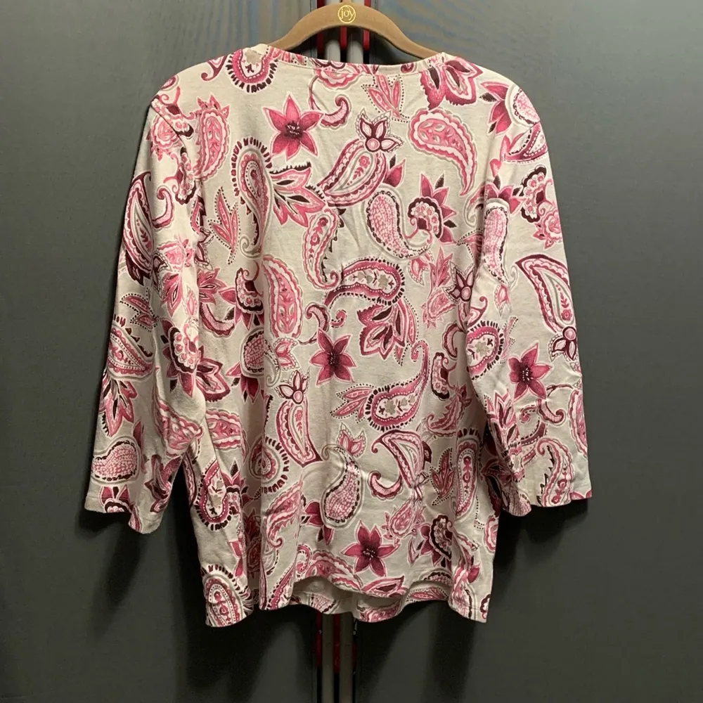 B19-Karen Scott Women's Blouse, XL, Pink - Image 5