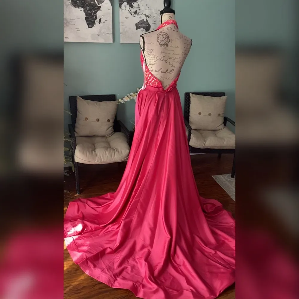 New with tags Jovani sequin pink prom dress - Image 3