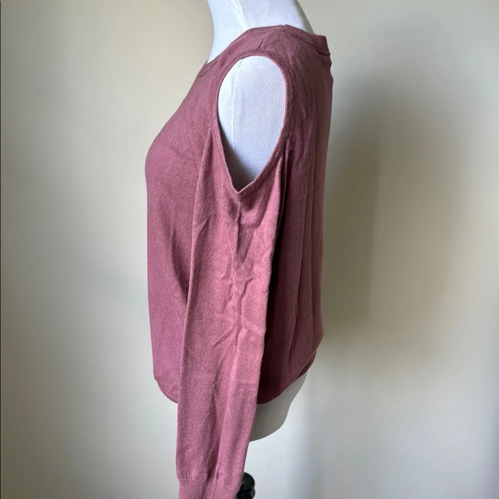 Lucky Brand Cloud Soft Cold Shoulder Cashmere Blend Sweater - Image 4