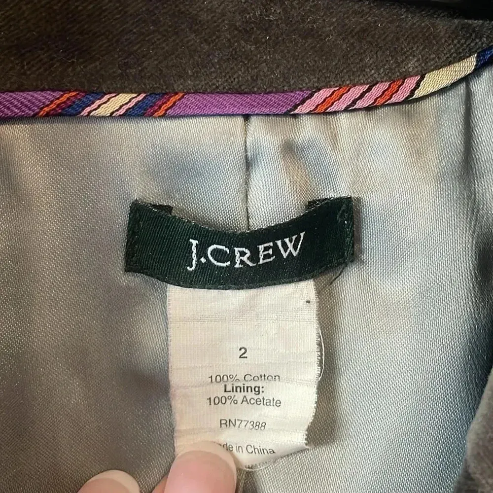 J.Crew  velvet jacket size 2 - Image 2