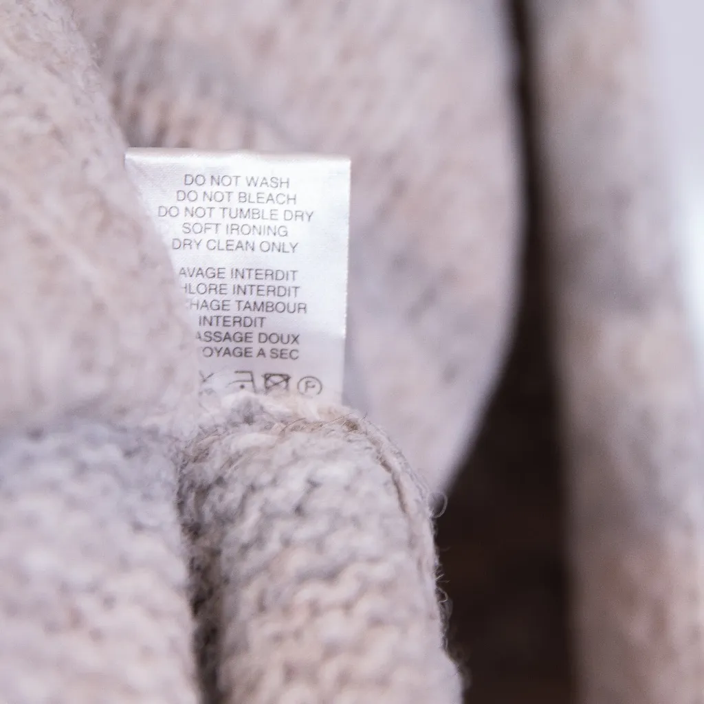 IRO Sagal Wool Alpaca Blend Knit Stretch Crew Neck Pullover Sweater Light Grey   - Image 3