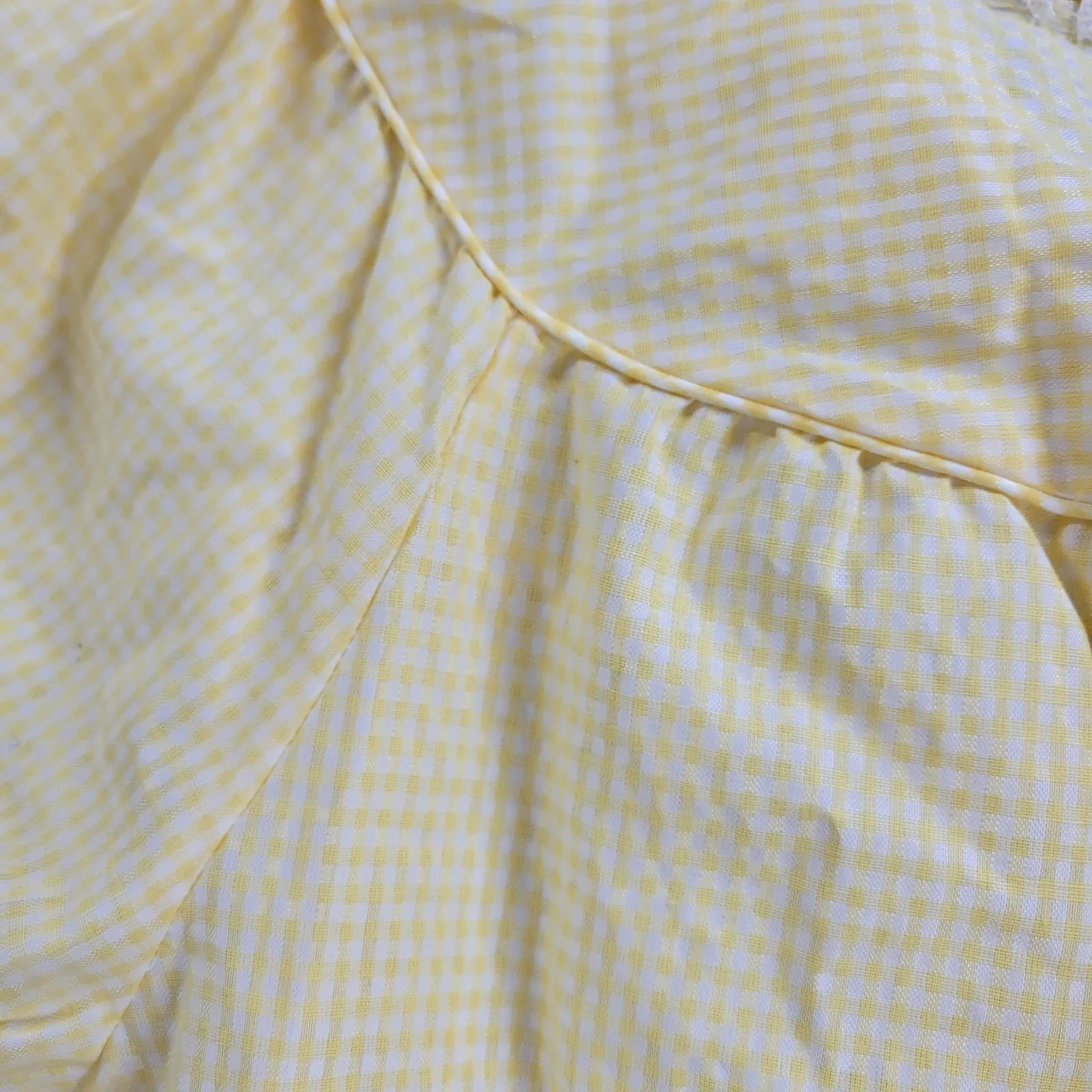 VTG Kingly Womens House Coat‎ 10 Yellow Gingham Grandma Cottagecore Nightgown Size undefined - Image 8