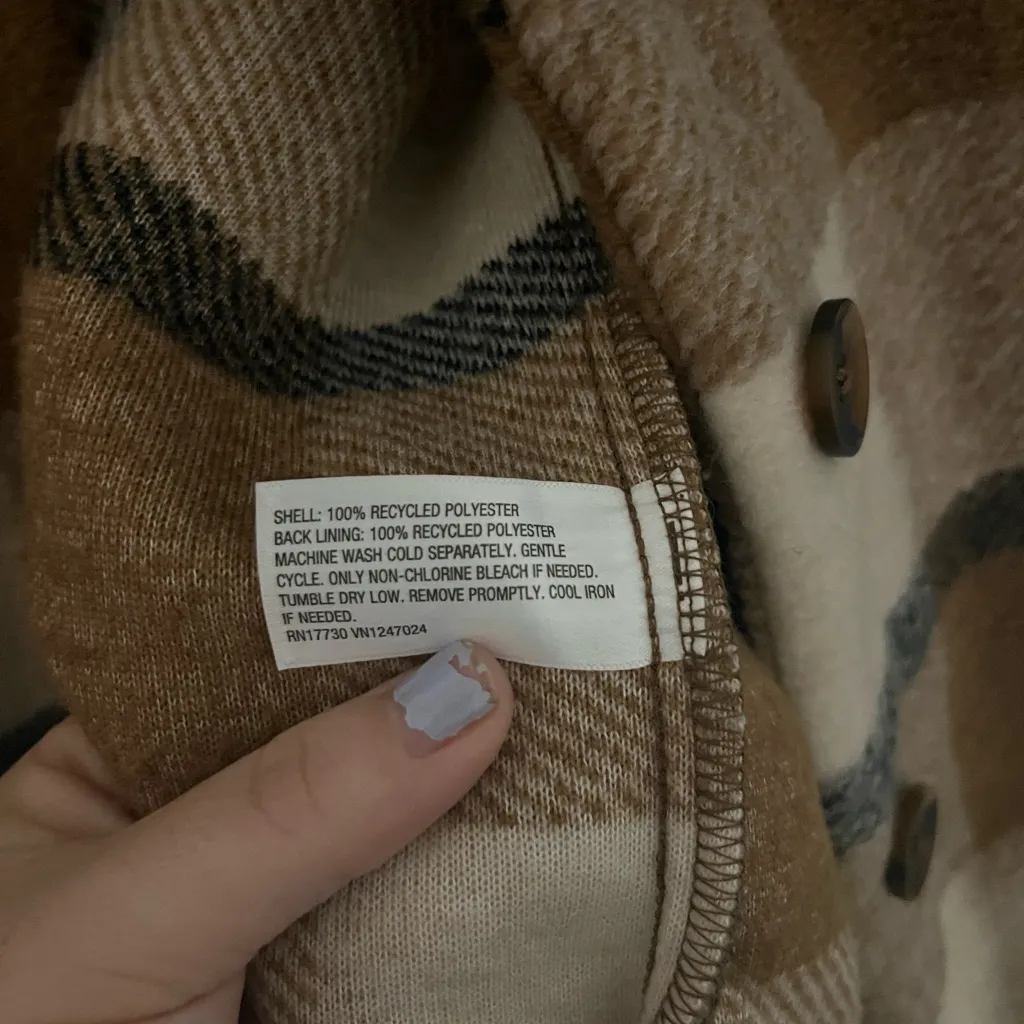 Ava &‎ Viv Plaid Flannel Fleece Shacket Size 3X NWOT - Image 5