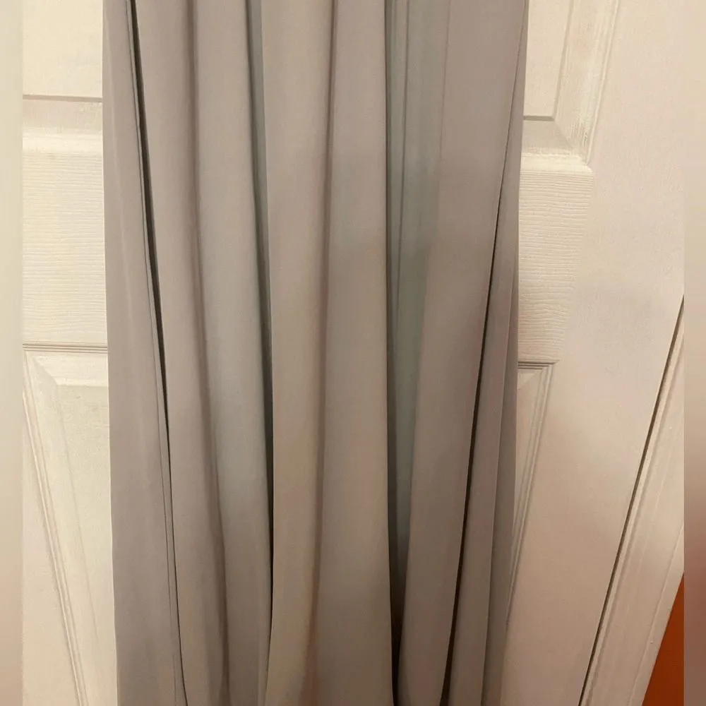 Lulu’s  Air of Romance Grey Maxi Dress size Small Sleeveless Halter - Image 7