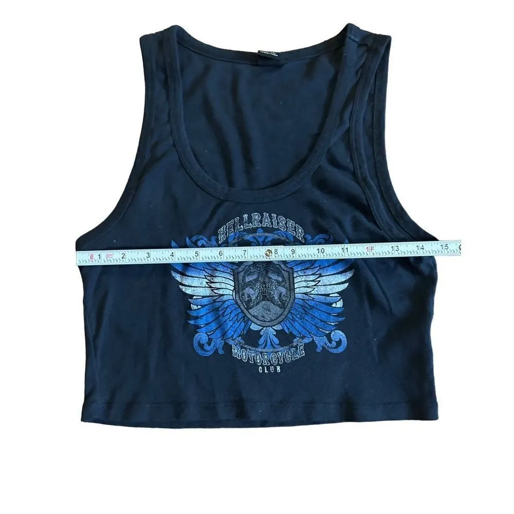 Urban Outfitters Good Luck Scoop Neck Vest sz large “hellraiser motorcycle” - Image 6