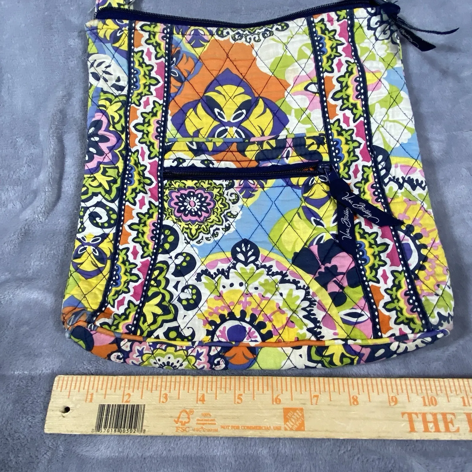 Vera Bradley Crossbody Hipster Purse Bag Retired RIO Pattern Medium‎ Adjustable - Image 3