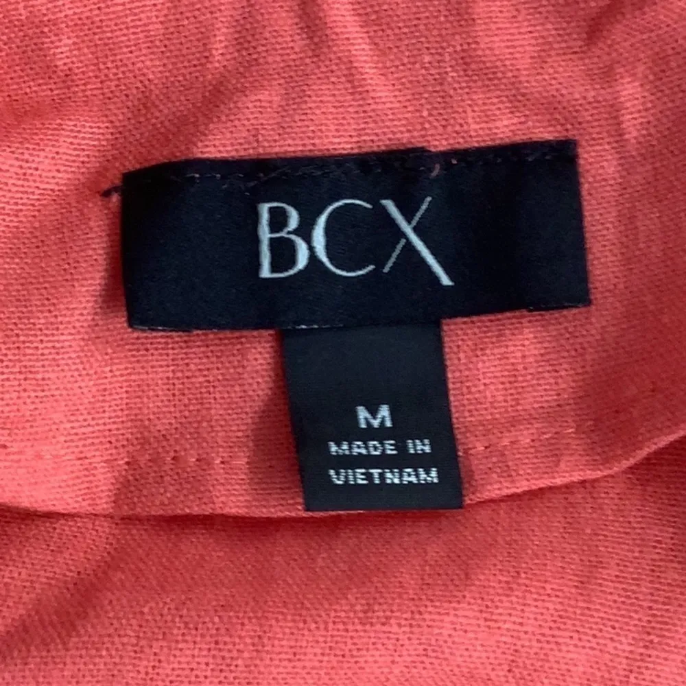 BCX Coral Linen Open Front Vest New With Tags - Image 6