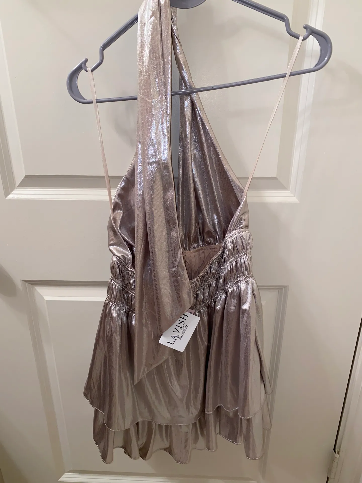 Silver/champagne Metallic Boutique Romper Silver - Image 2