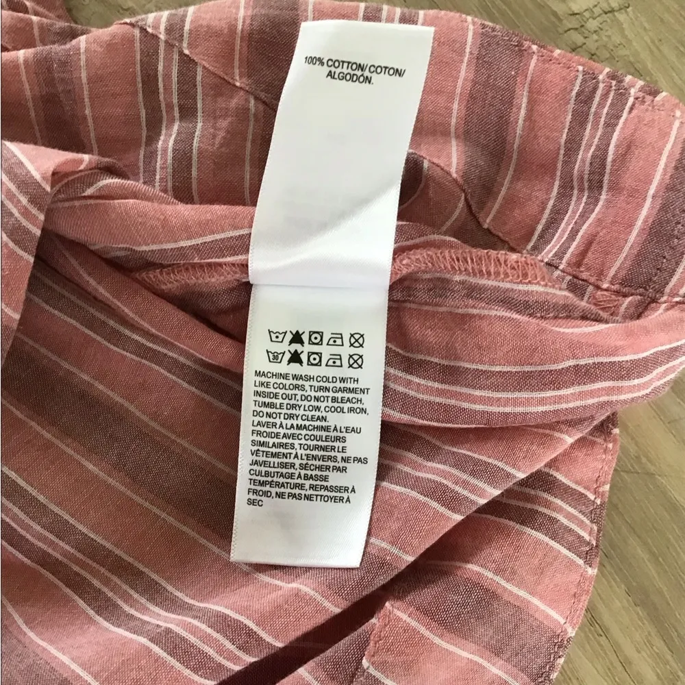 Pink Striped Button-Up Blouse lucky brand - Image 6