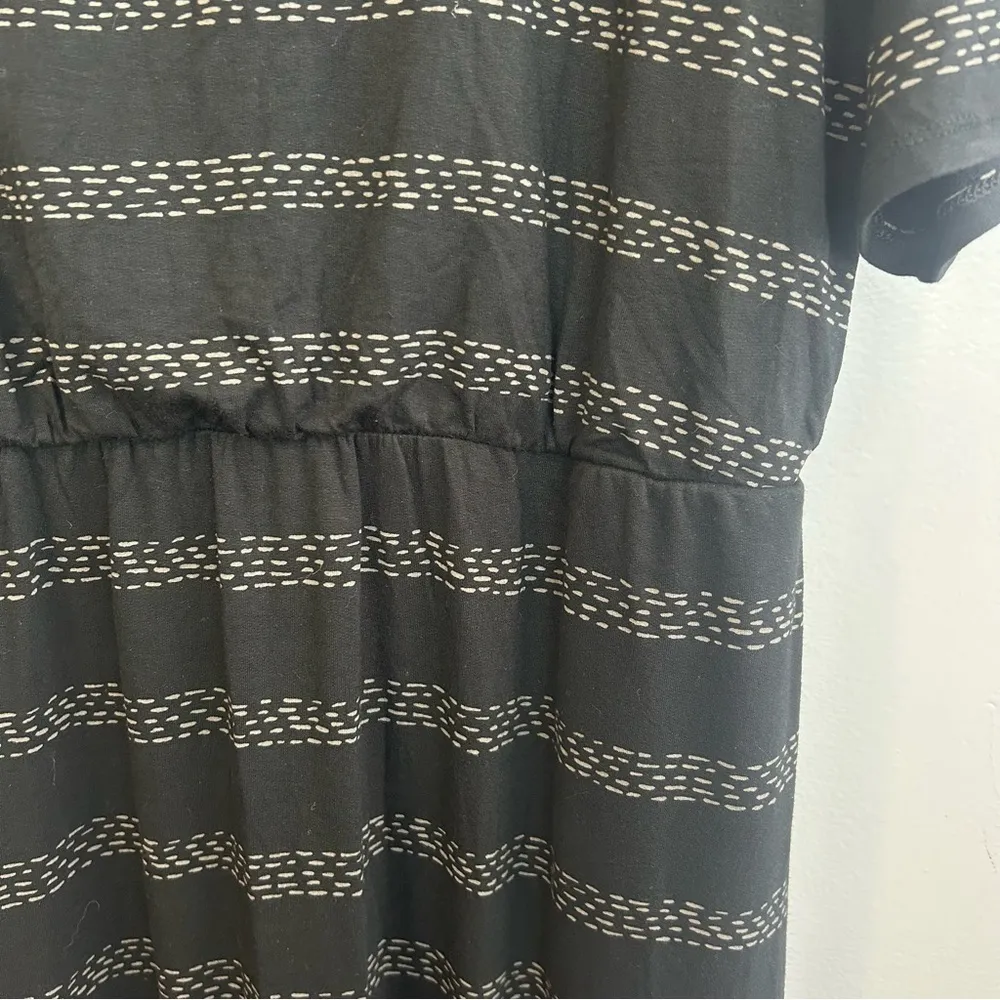 NWT Soma Soft Jersey Short Elbow Sleeve Sashiko Striped Maxi Dress Size Large - Image 11