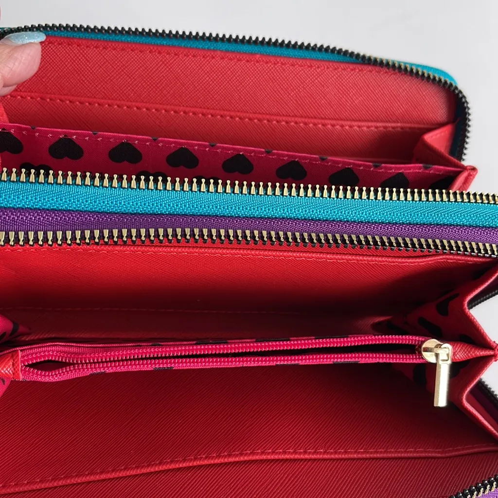 New Nikki by Nicole Lee Colorful Double Zip Wallet OUT OF YOUR LEAGUE - Image 4