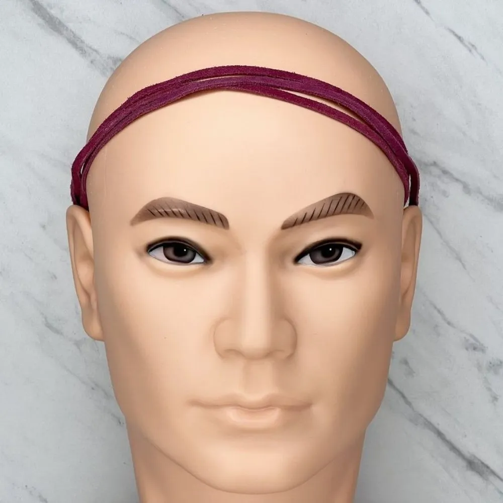 Strappy Faux Suede Stretch Hairband Headband - Image 4