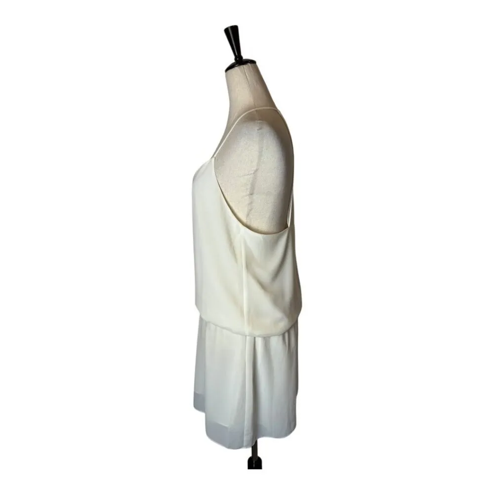 Haute Hippie Dress Women Medium Ivory Swan White Mirage Strappy Back Micro Mini - Image 7