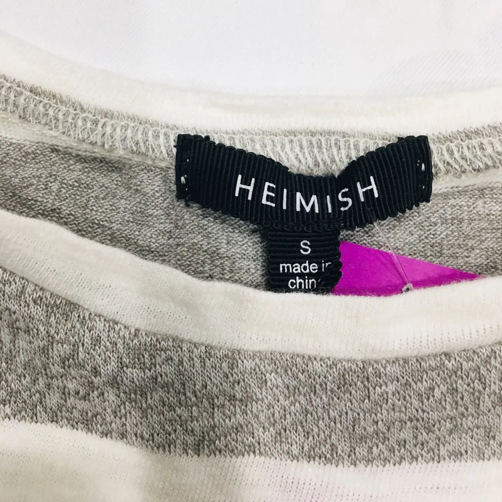 NWT Heimish Small Grey and White Striped Sleeveless Mini Sun Dress Spring Summer Gray - Image 4