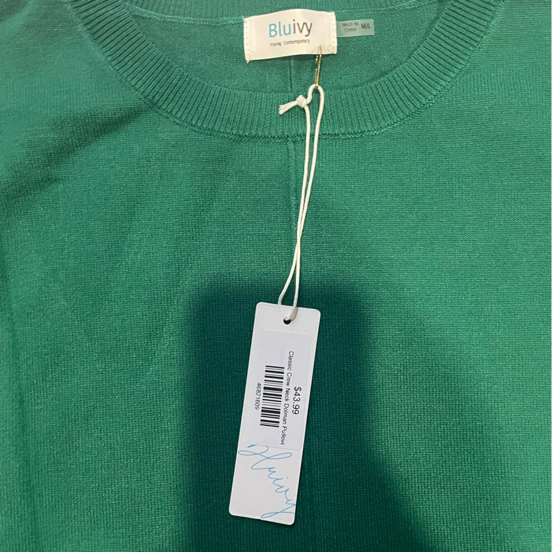 Bluivy Emerald Knit Top Green Size M - Image 2