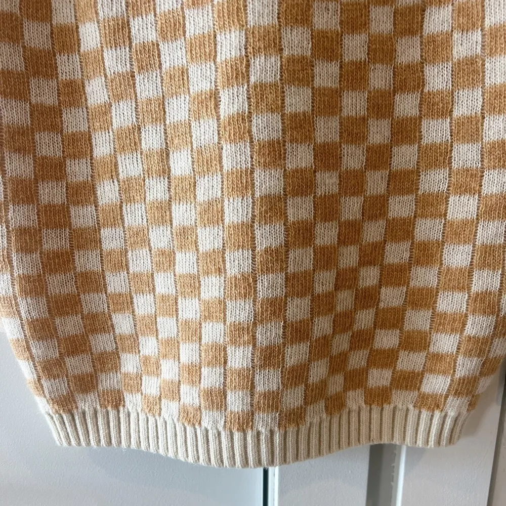 EMORY PARK Yara Wool Blend Checkered Mini Sweater Tank Dress | Small‌‌‌‌‌‌‌ - Image 5