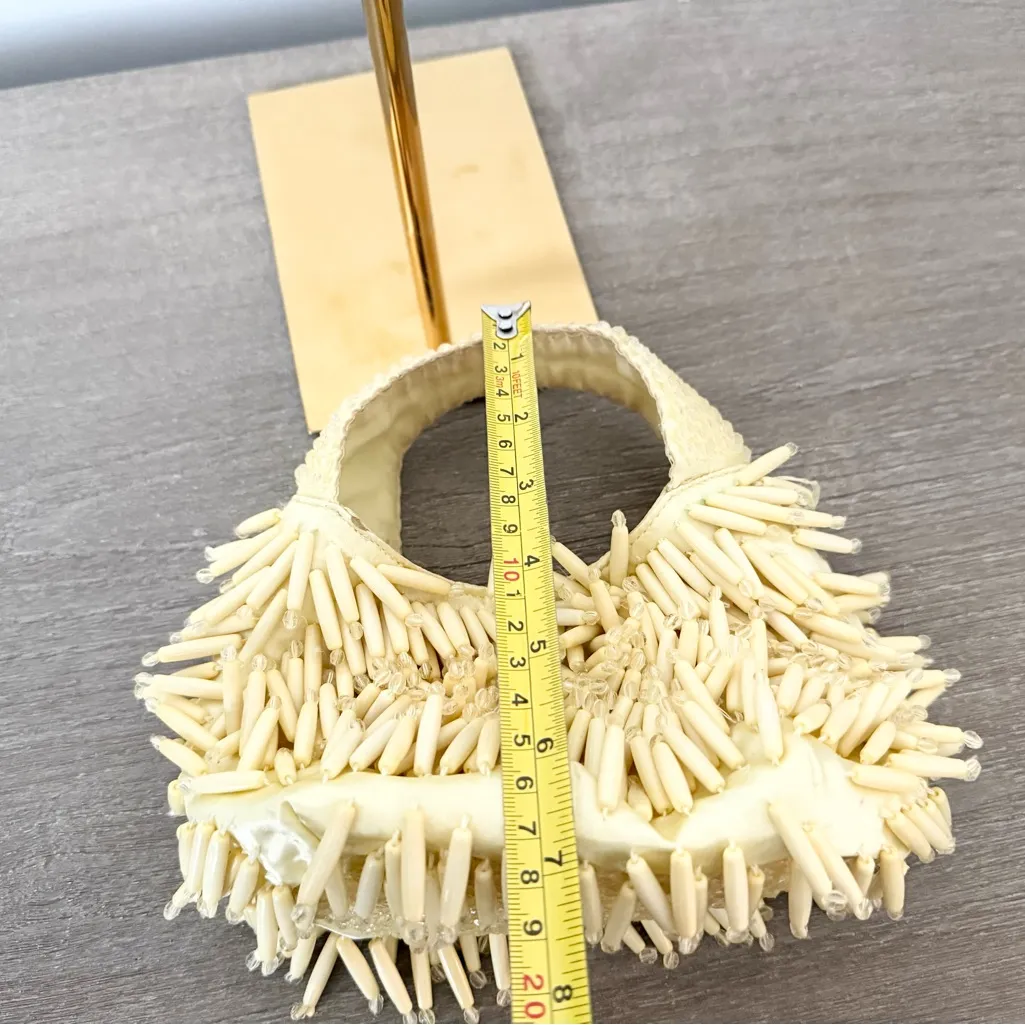 TJ Maxx Fully Beaded Wristlet in Pale Yellow - Image 8